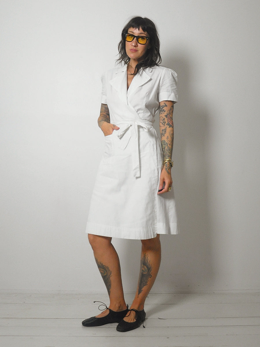 WWII Magicoat Nurse Wrap Dress