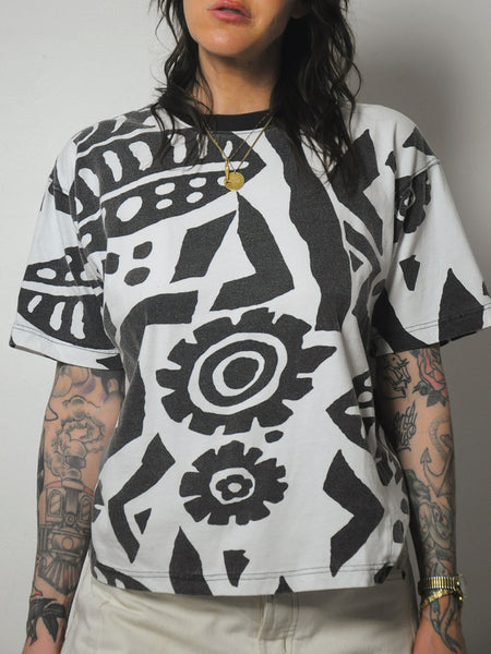 90's Abstract Print Tshirt