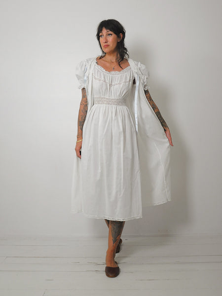 1960's Lace Peignoir Slip Set