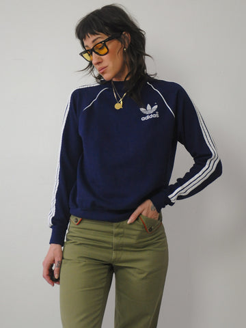 80's Adidas Trefoil Crewneck