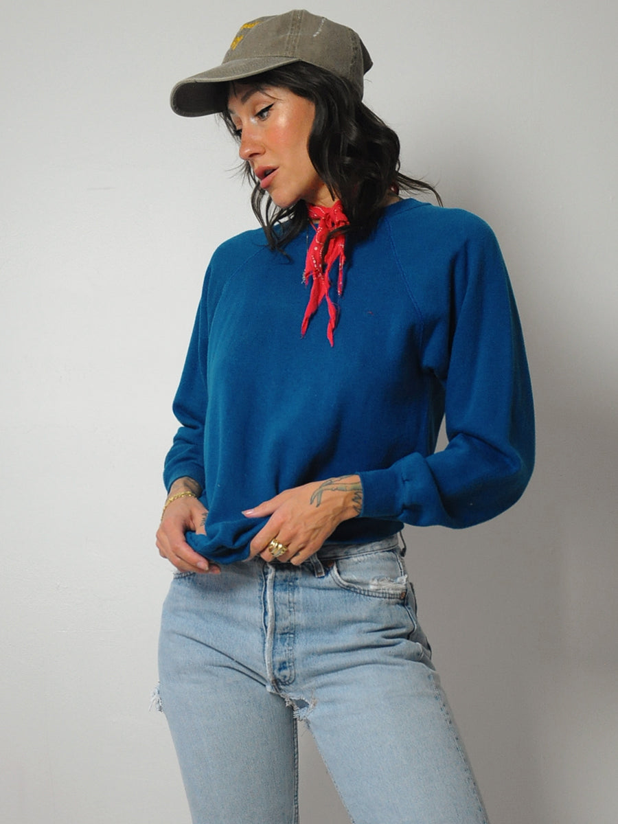 1980's Teal Blank Sweatshirt