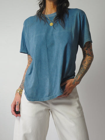 1970's Indigo Dyed Blank T-shirt