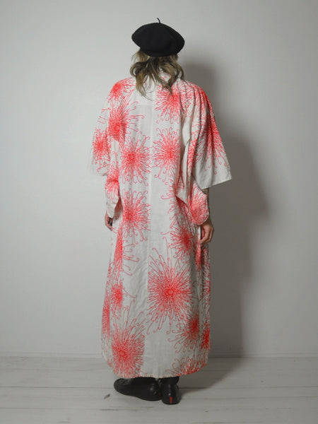 1950's Spider Mum Cotton Kimono