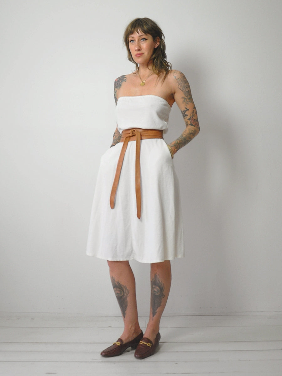 1970's Strapless Terry Cloth Dress