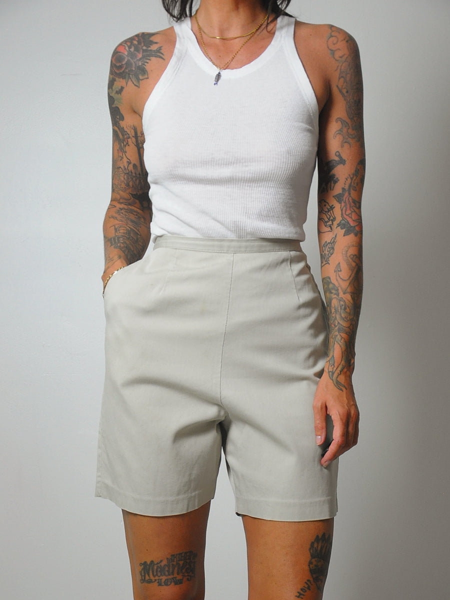 1950's Oyster Side Zip Shorts