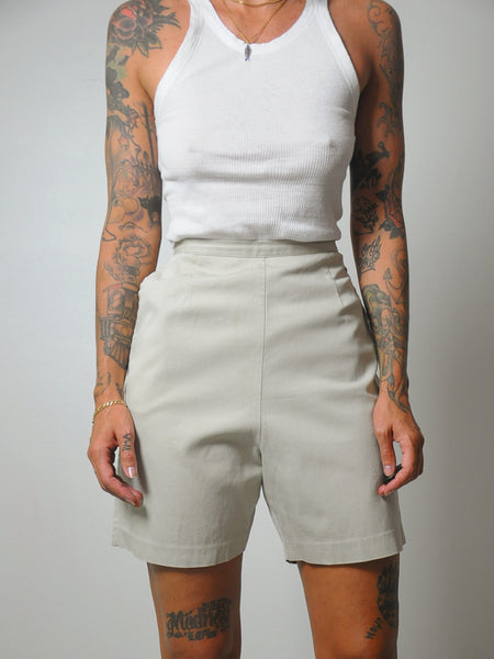 1950's Oyster Side Zip Shorts