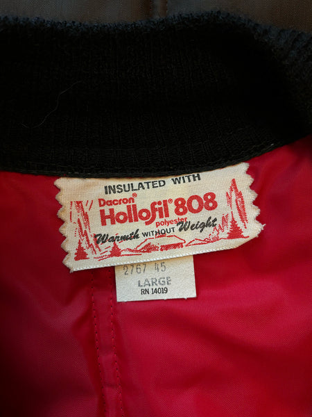 1980's Patch Quilted Puffer Vest