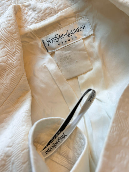 1980's YSL White Power Suit