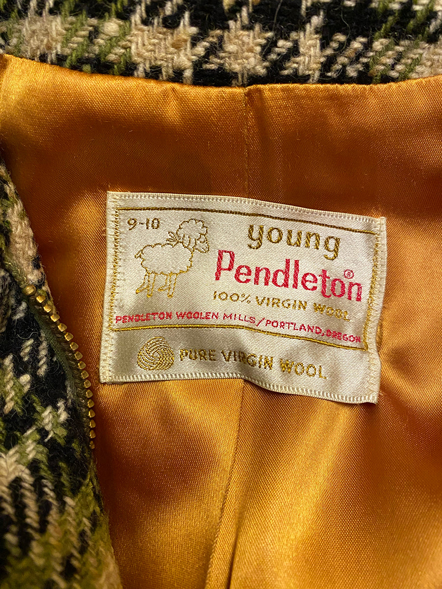 1960's Pendleton Tartan Wool Coat