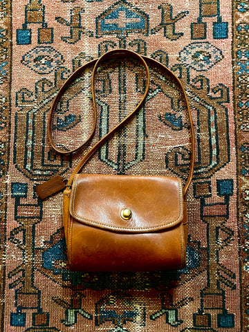 1970's Rare Cognac Coach Mini Bag