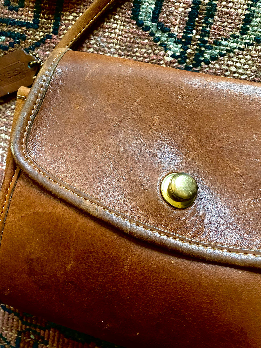 1970's Rare Cognac Coach Mini Bag