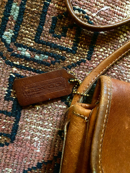 1970's Rare Cognac Coach Mini Bag