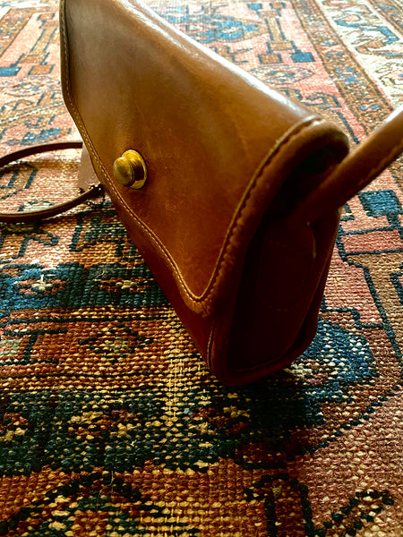 1970's Rare Cognac Coach Mini Bag