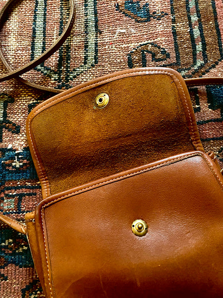 1970's Rare Cognac Coach Mini Bag