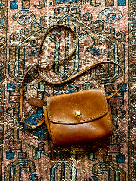 1970's Rare Cognac Coach Mini Bag