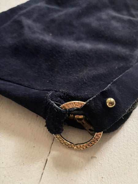 70's Studded Stripe Suede Bag