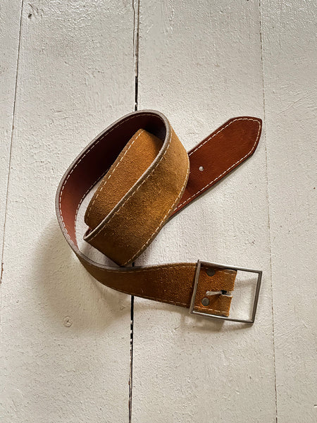 1970's Cognac Suede Belt