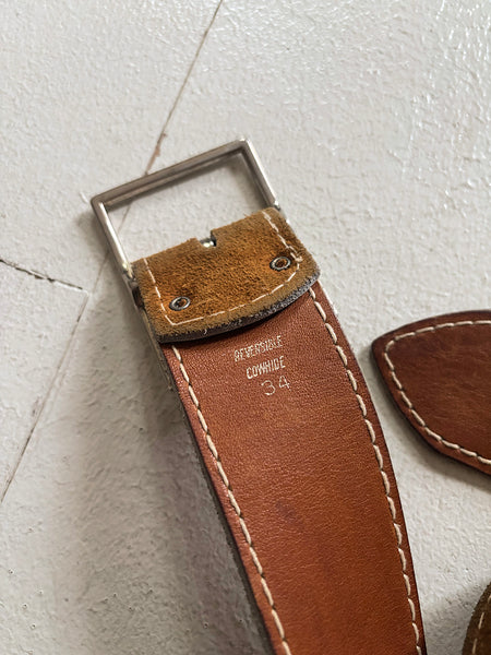 1970's Cognac Suede Belt