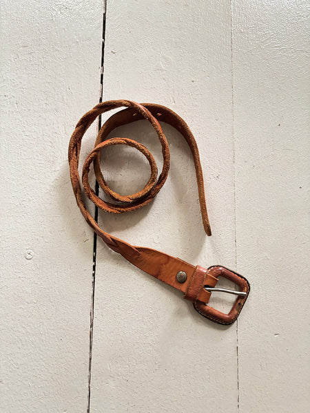 1970's Braided Leather Belt