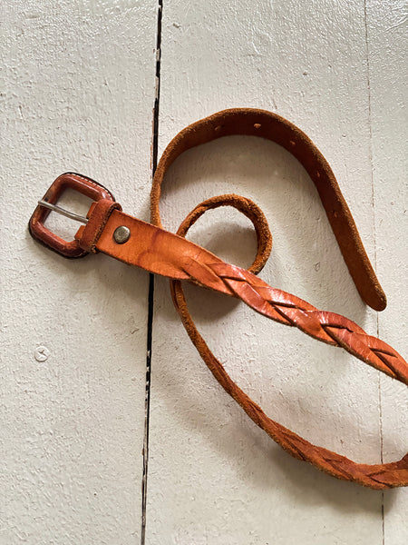 1970's Braided Leather Belt