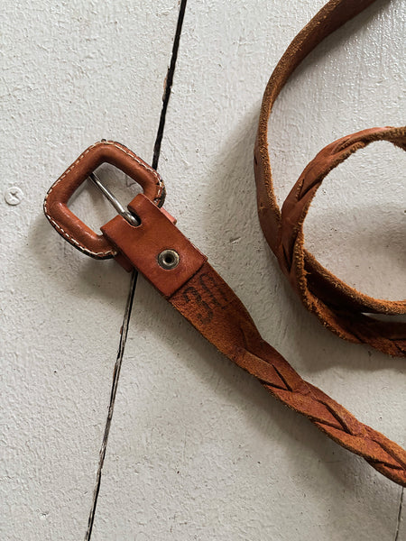 1970's Braided Leather Belt