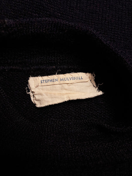 1940's Black USN WWII Military Issue Sweater