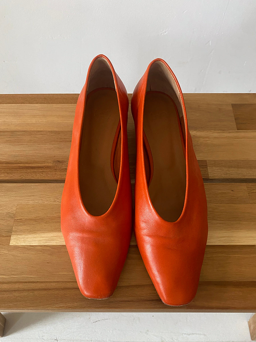 LOQ Persimmon Leather Heels 38