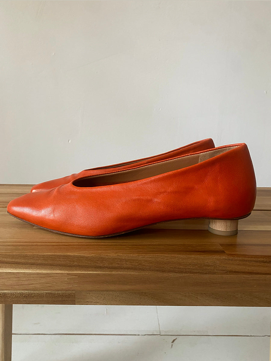 LOQ Persimmon Leather Heels 38