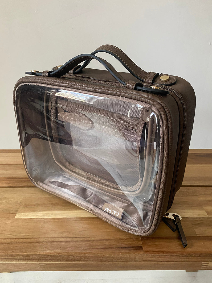 Calpak Medium Clear Cosmetics Case