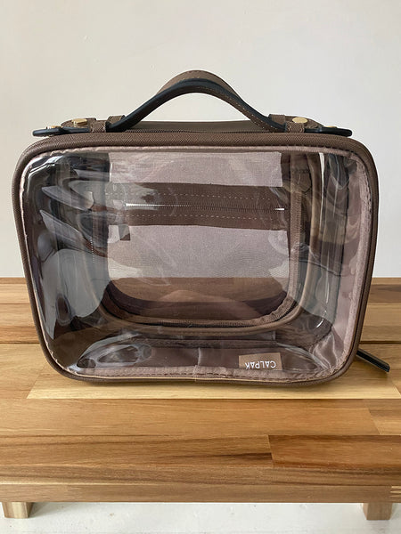 Calpak Medium Clear Cosmetics Case