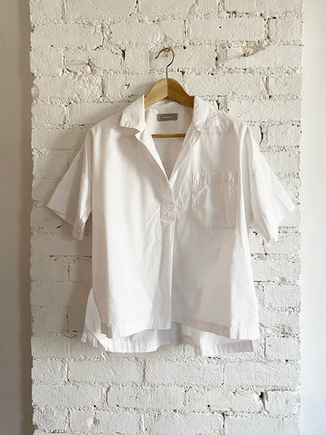 Everlane White Popover Shirt