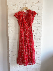 Urban Red Heart Wrap Dress