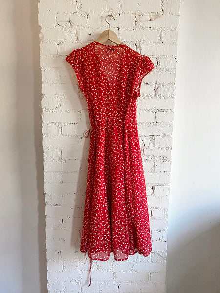 Urban Red Heart Wrap Dress