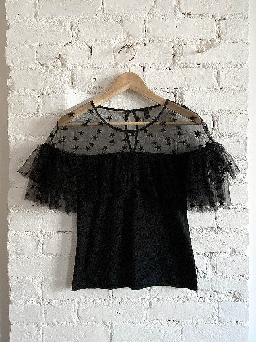 J.Crew Star Tulle Top