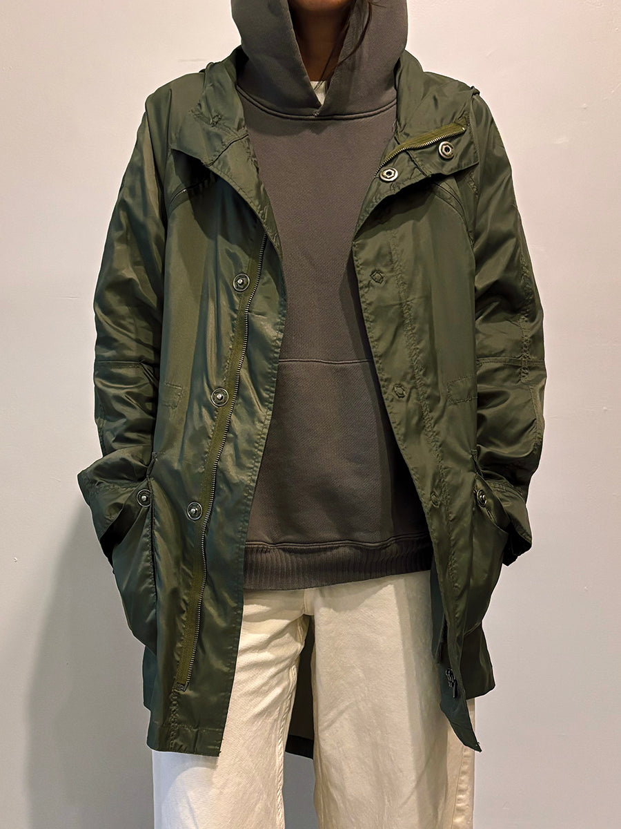 Lightweight Hooded Parka Raincoat