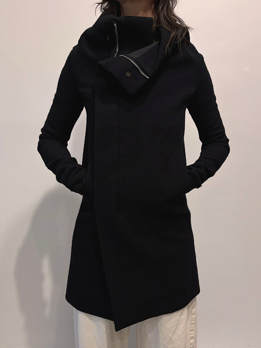 Rick Owens Eileen Wool Funnel Coat