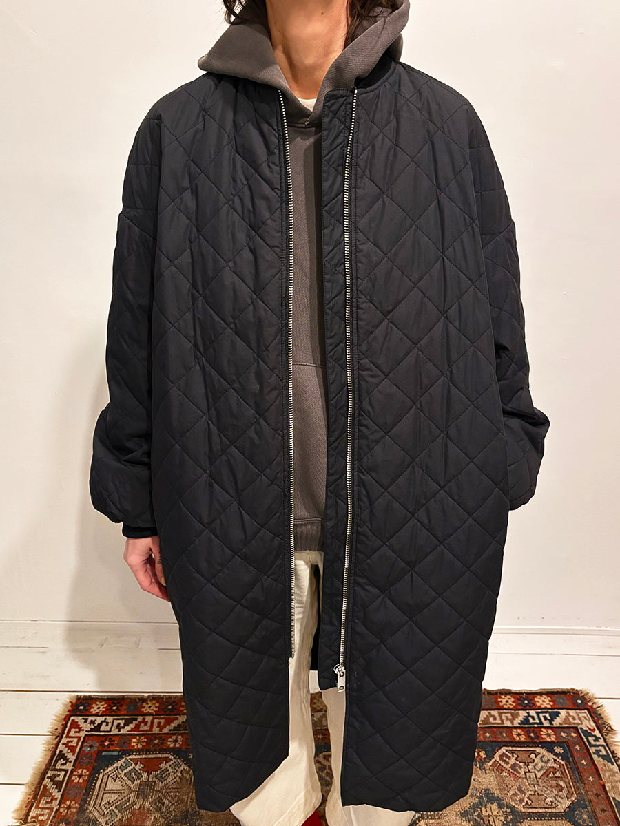 Quilted Long Liner Coat