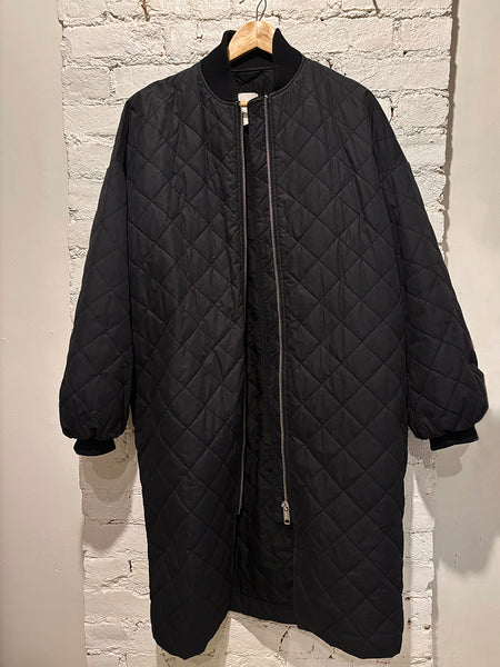 Quilted Long Liner Coat