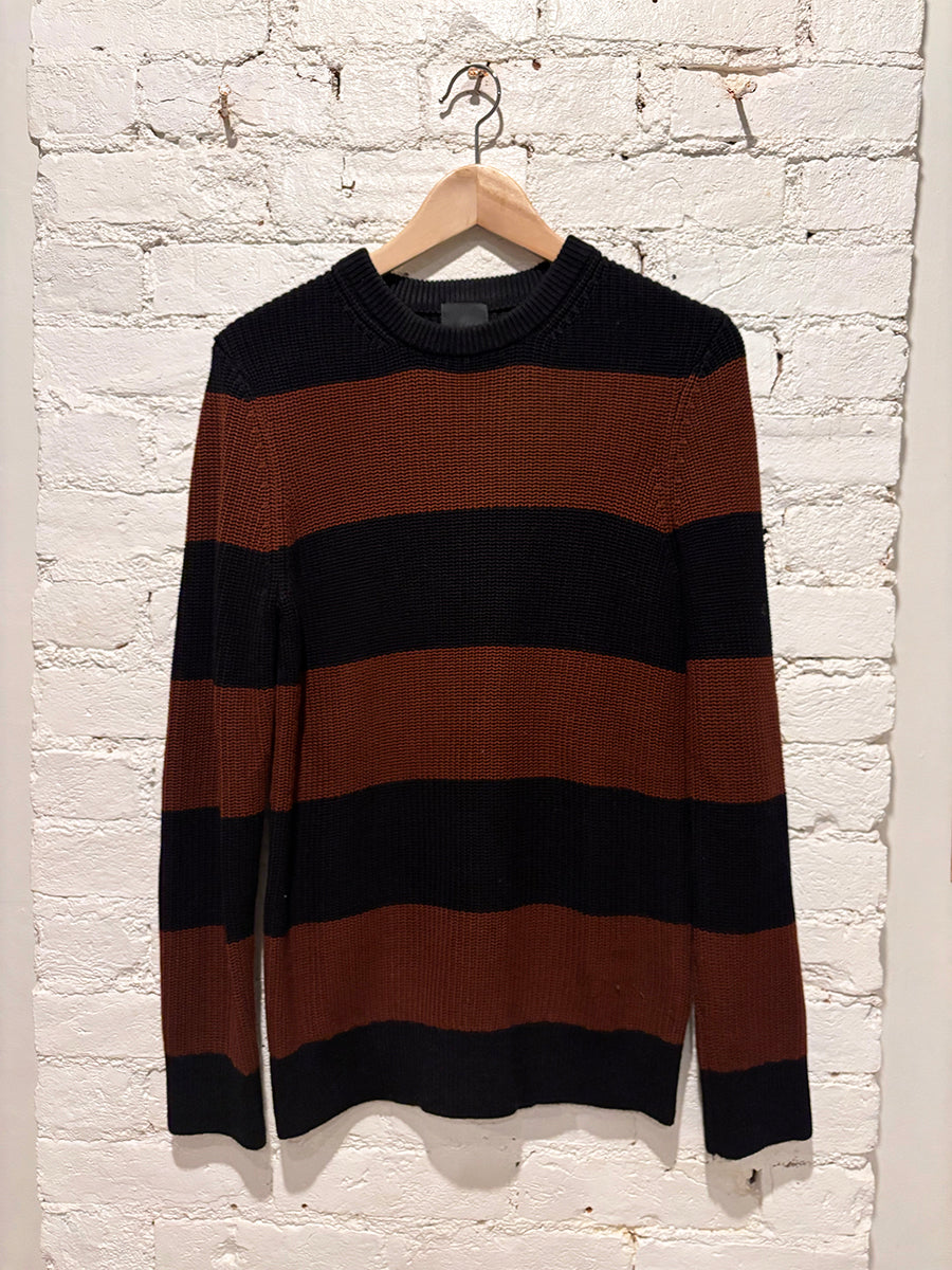 Cotton Ribbed Stripe Sweater