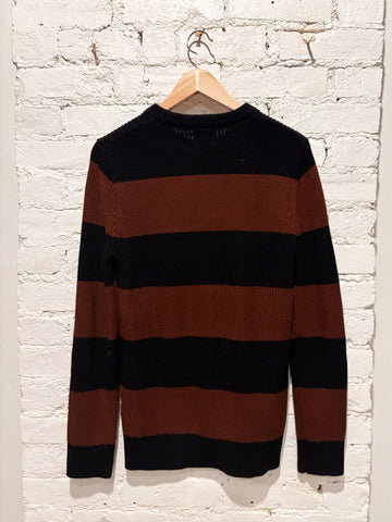 Cotton Ribbed Stripe Sweater