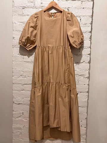 Tiered Pleated Maxi Dress