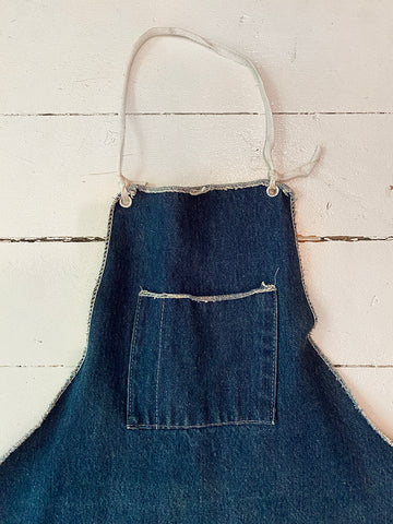 1980's Indigo Denim Chore Apron