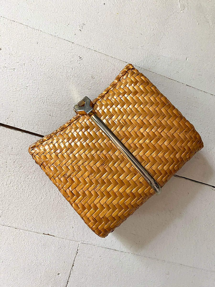 1960's Italian Wicker Clutch