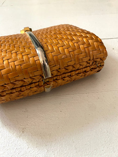 1960's Italian Wicker Clutch