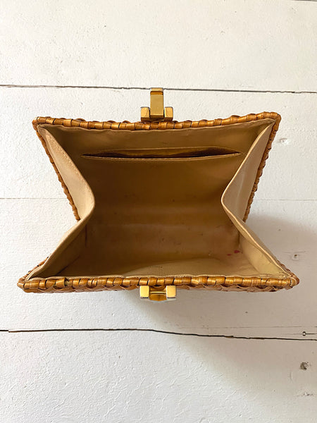 1960's Italian Wicker Clutch
