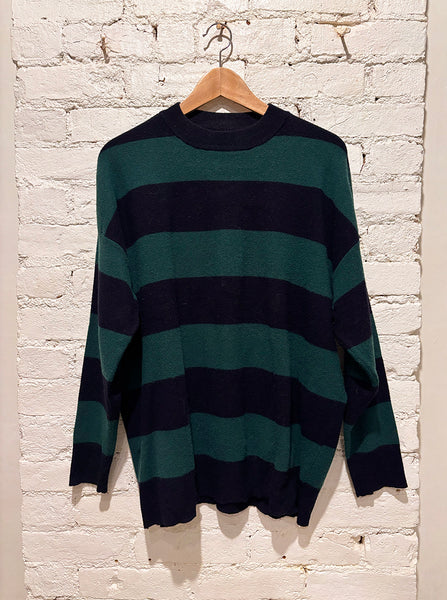Navy & Forest Stripe Sweater