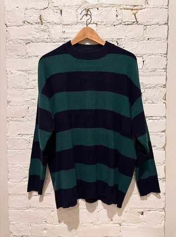 Navy & Forest Stripe Sweater