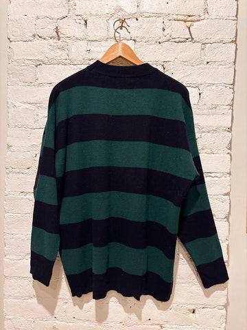 Navy & Forest Stripe Sweater