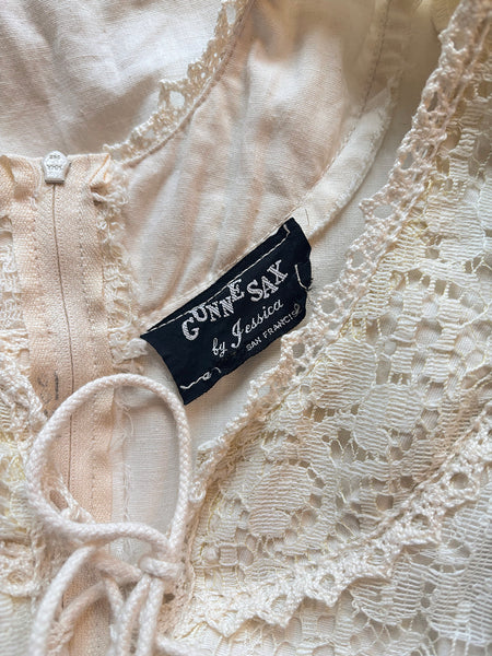 1970's Black Label Gunne Sax Dress