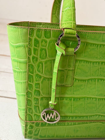 y2k Monsac Leather Croc Purse